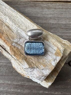 Sterling Silver Pendant with Glass